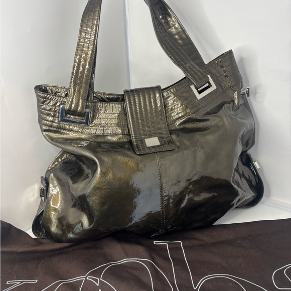 Kooba Handbags - Kooba greenish Patent Leather Shoulder Bag with dust bag